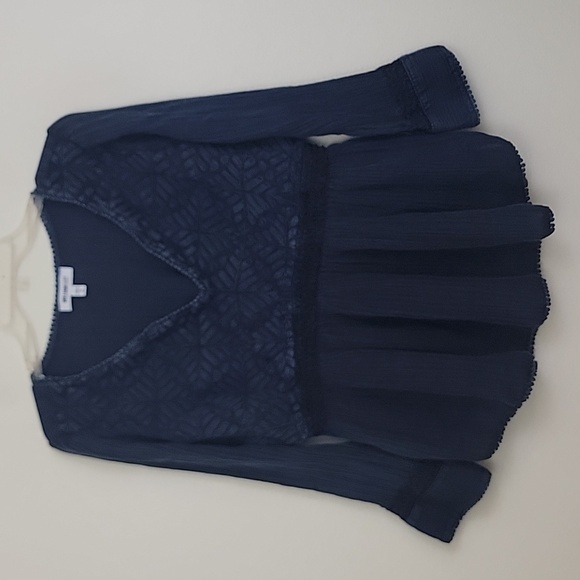 William Rast Blue Embroidered Boho Peasant Long Sleeve Womens Top XL - Picture 2 of 14